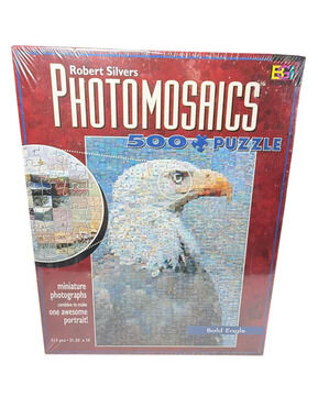 PHOTOMOSAICS Bald Eagle Puzzle 500 Pieces Robert Silvers Buffalo Games New